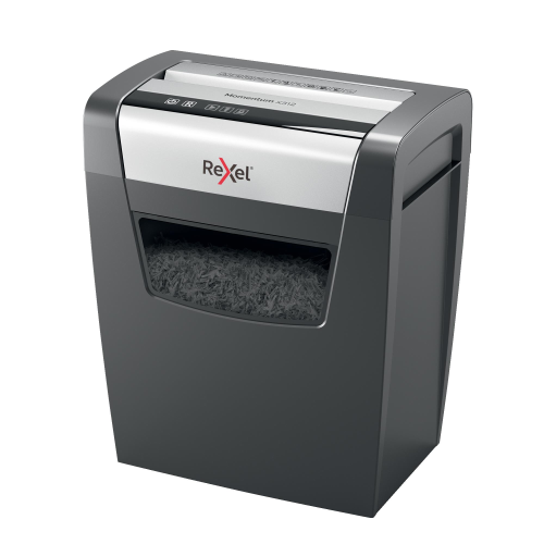 REXEL MOMENTUM X312 DISTRUGGIDOCUMENTI A FRAMMENTO CESTINO 23LT CAPACITA' 12 FOGLI COL. GRIGIO